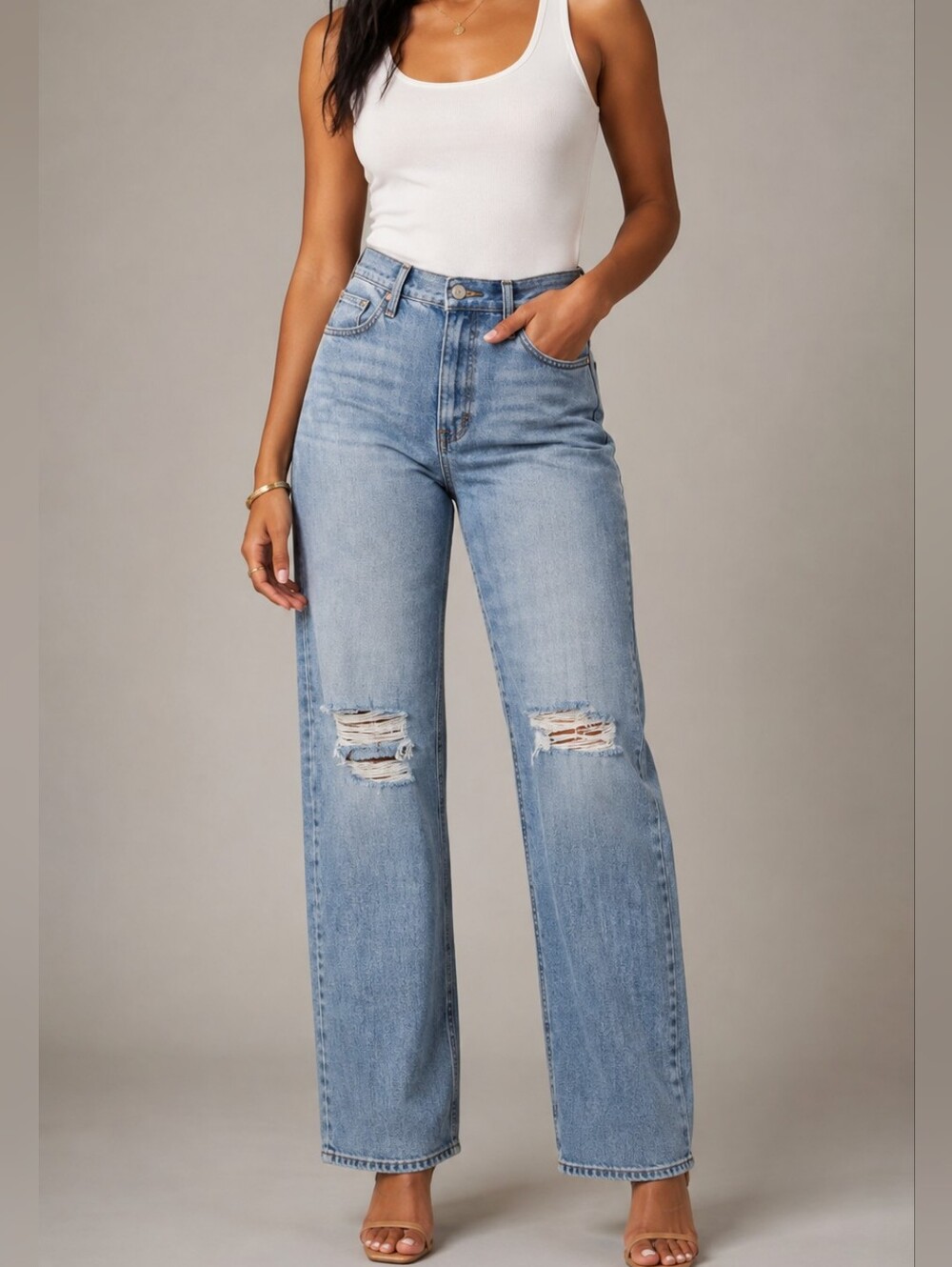Madewell The Perfect Vintage Jean light medium indigo with subtle abrasion- NWT